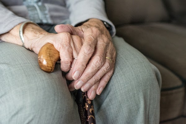senior woman considering long term senior care
